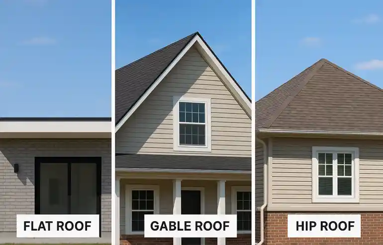 Exploring Flat, Gable, and Hip Roofs  Burlington, NC