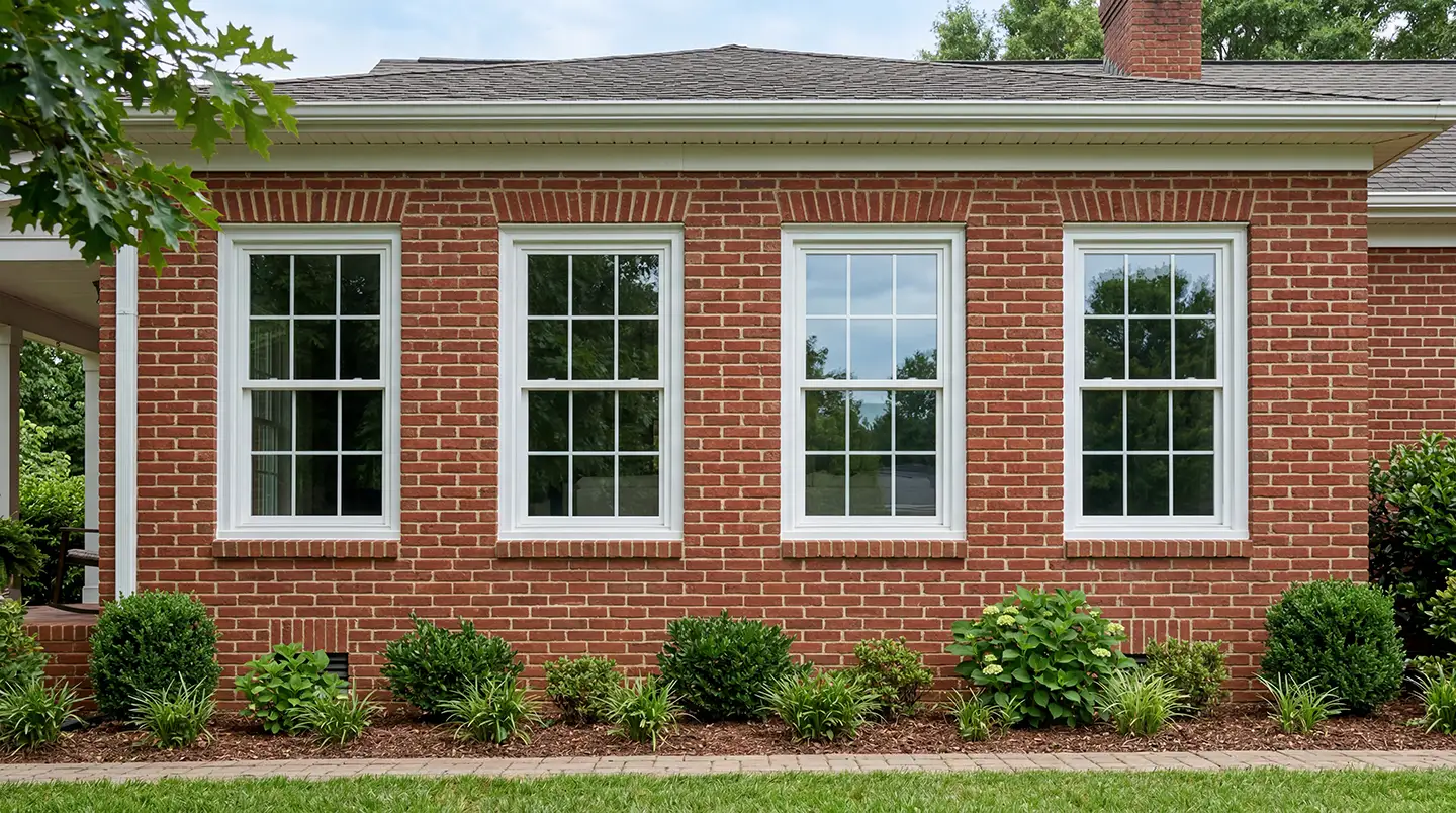 Replacement windows on a home exterior in the Triad